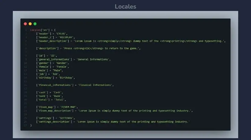 Aperçu de la ressource Cylex Pause Menu FiveM 3