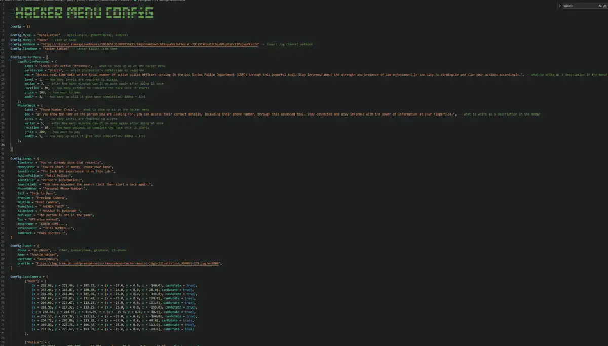Vista previa del recurso Realistic Hacker Menu FiveM 2
