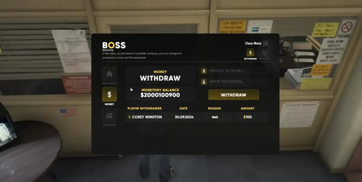 Advanced Boss & Gang Menu FiveM resource preview 2