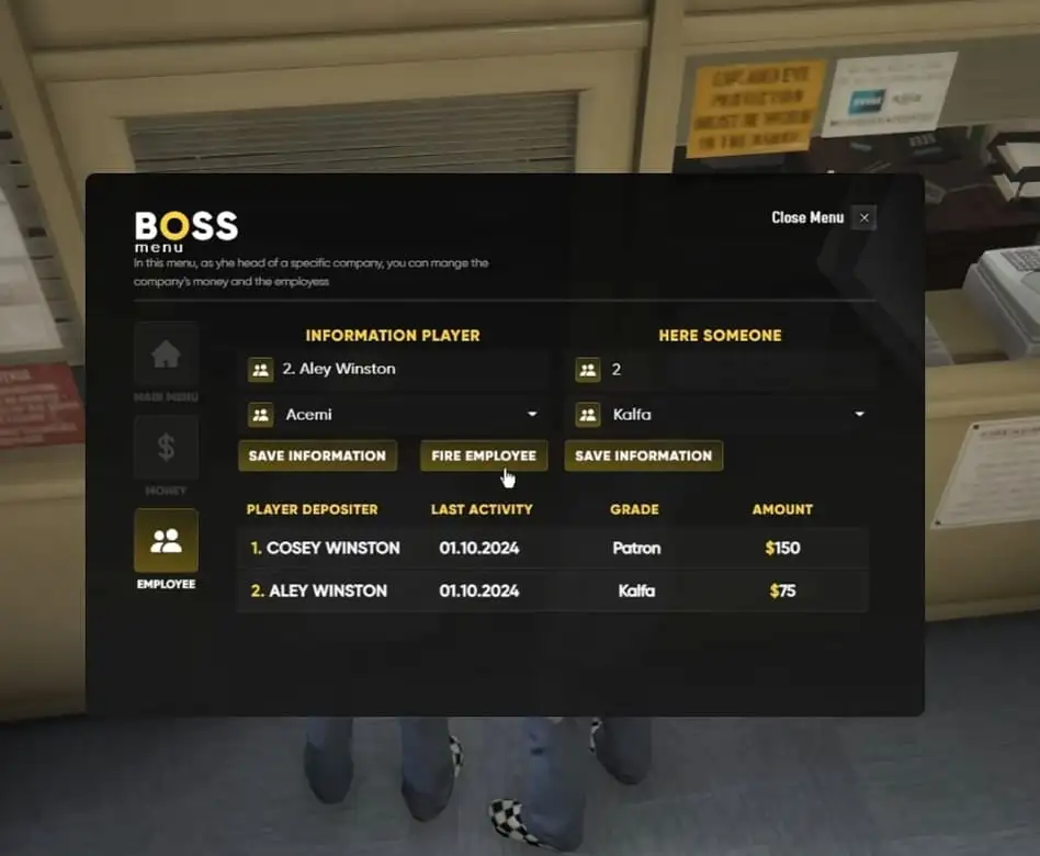 Advanced Boss & Gang Menu FiveM resource preview 3