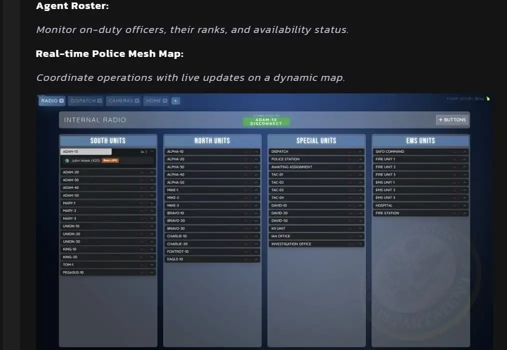 Aperçu de la ressource Origen Police (QBCore) FiveM 4