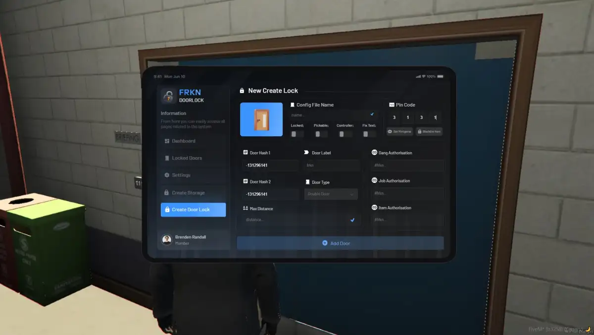 frkn Doorlock v2 FiveM resource preview 4