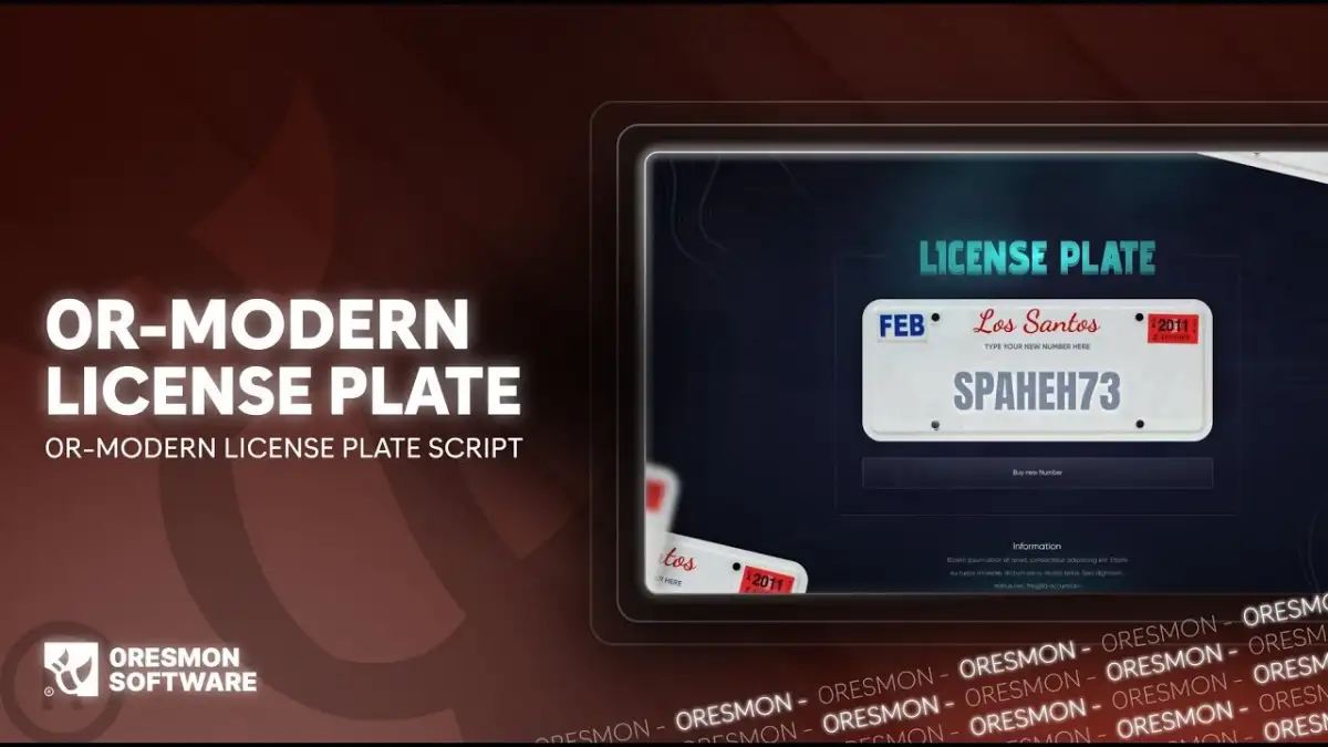 Placa de licença moderna