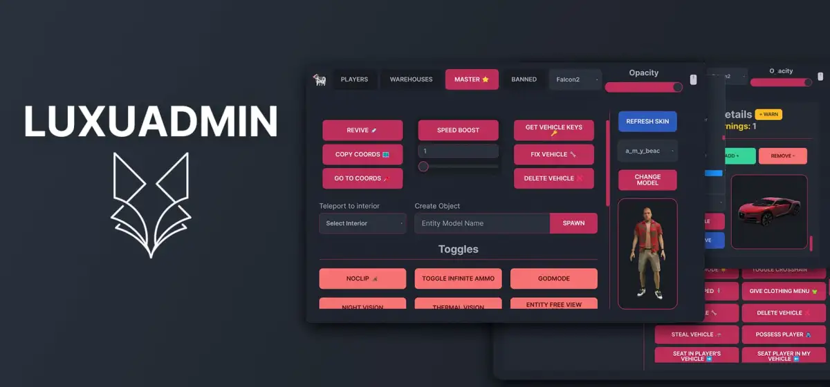 Luxu Admin Menu FiveM Skript