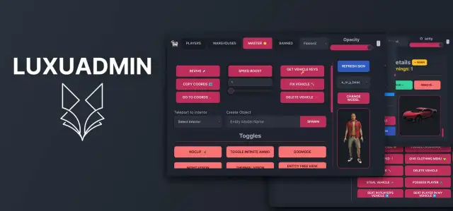 Luxu Admin Menu FiveM resource preview