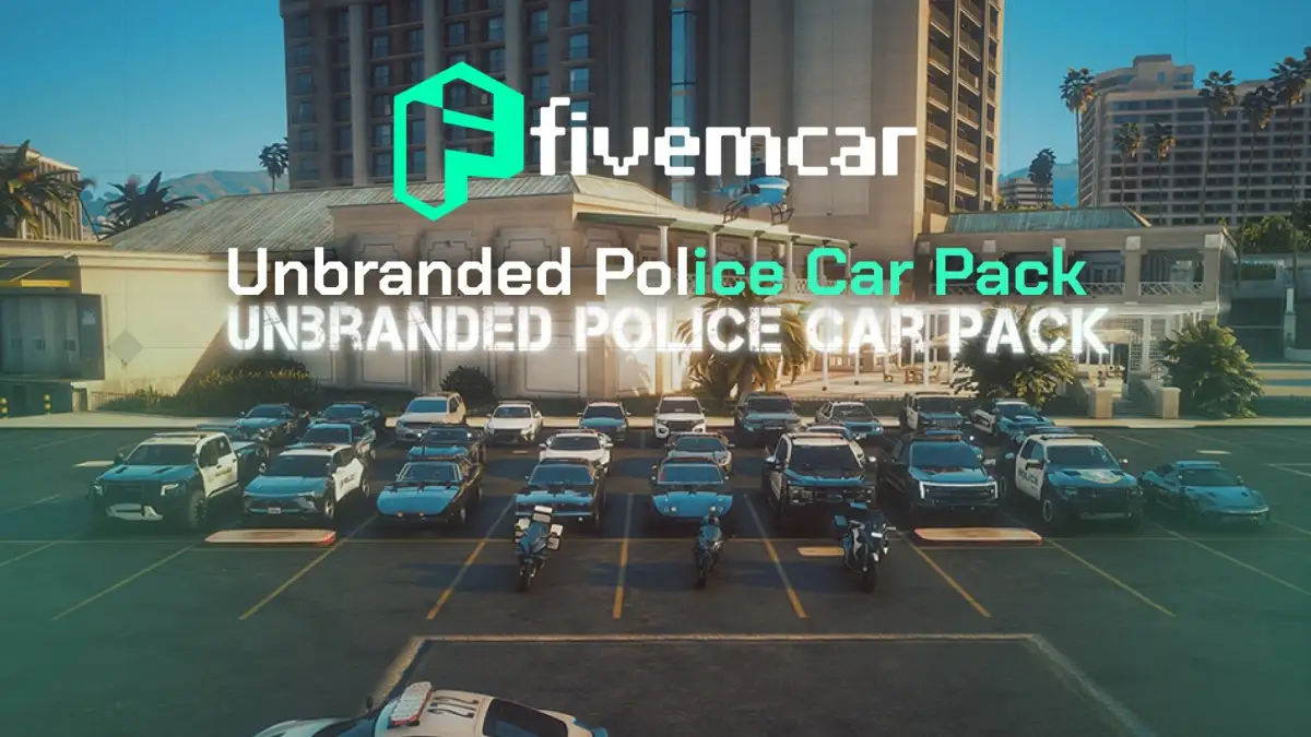 Prévia do recurso TTModz Unbranded Police Car Pack FiveM