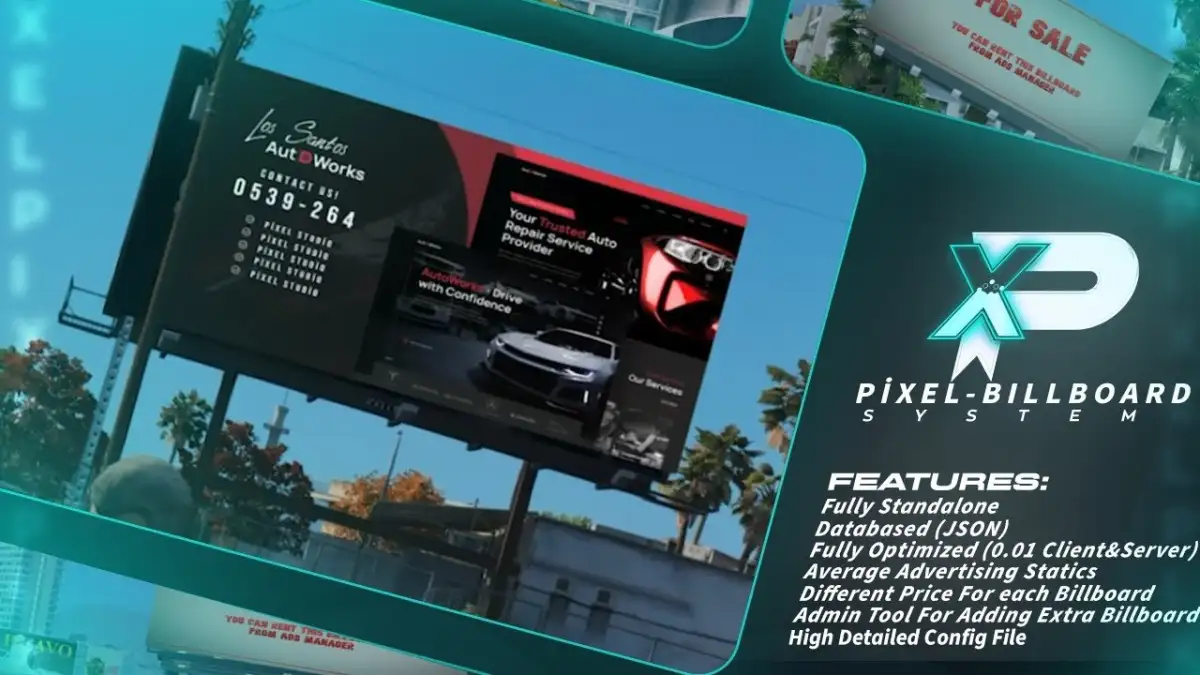 Pixel Poster Billboard Script FiveM resource preview
