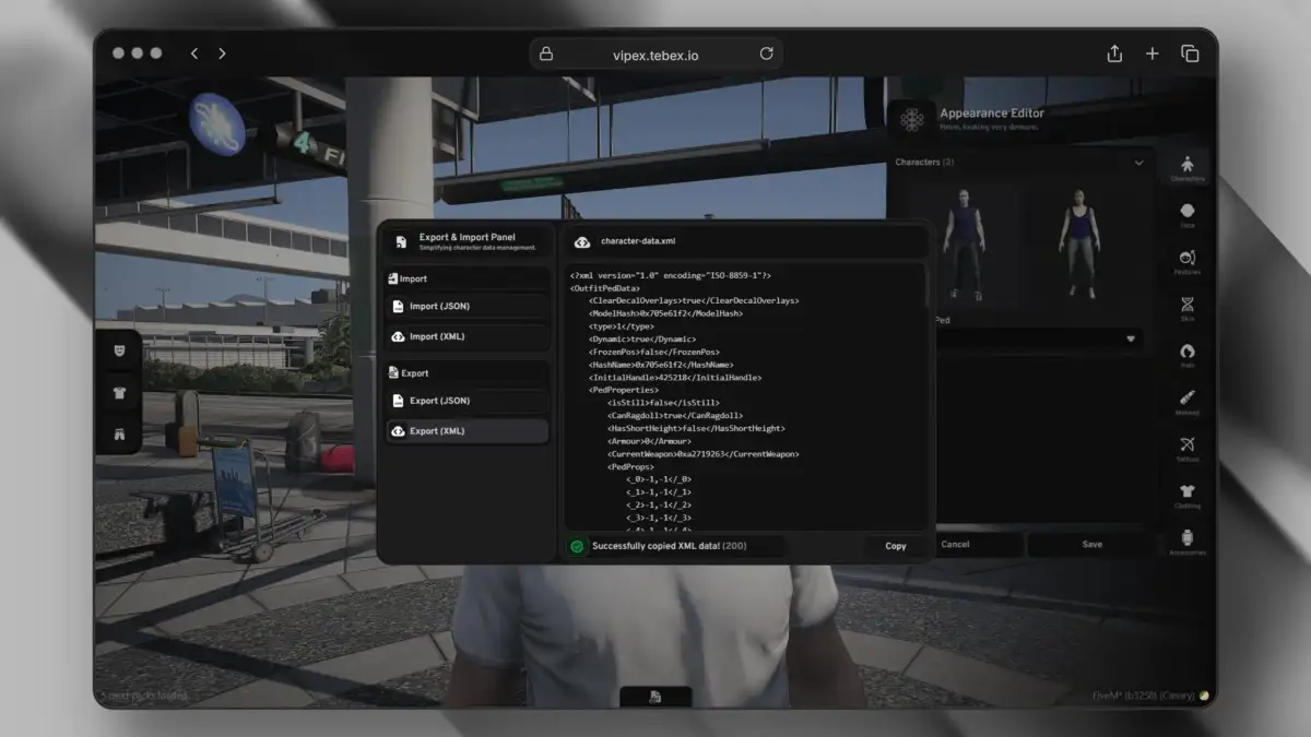 Apariencia de Vipex Illenium FiveM vista previa del recurso