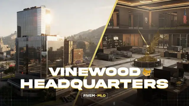 Vinewood Police HQ – Modular FiveM resource preview