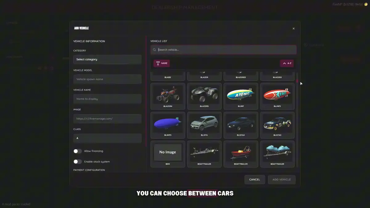 Origen Dealership System | Ventas Avanzadas de Vehículos para FiveM Vista previa del recurso 3