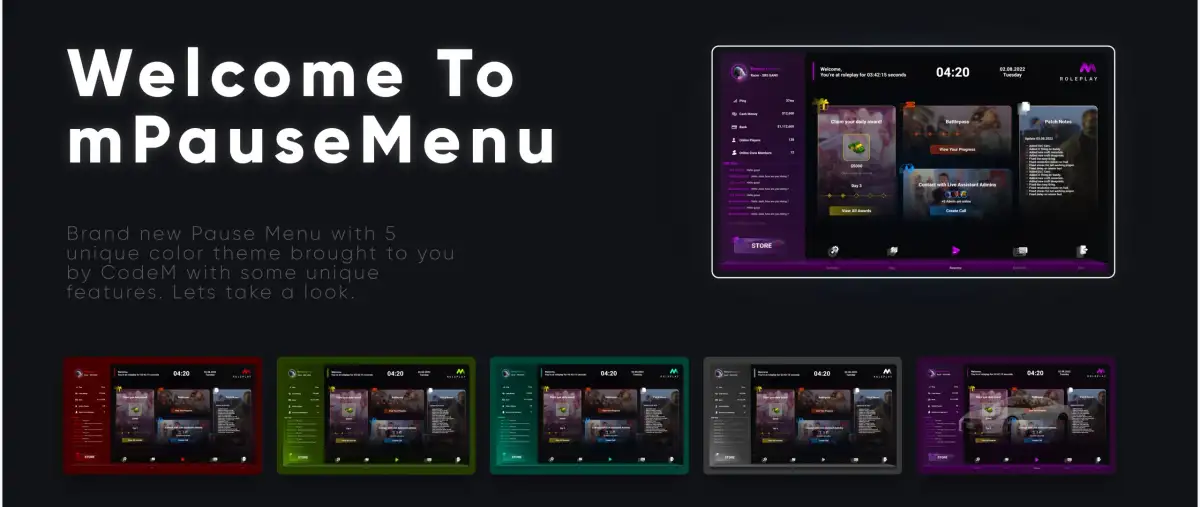 CodeM mPausemenu — Fortgeschrittenes Pausemenü FiveM Ressourcen-Vorschau 2