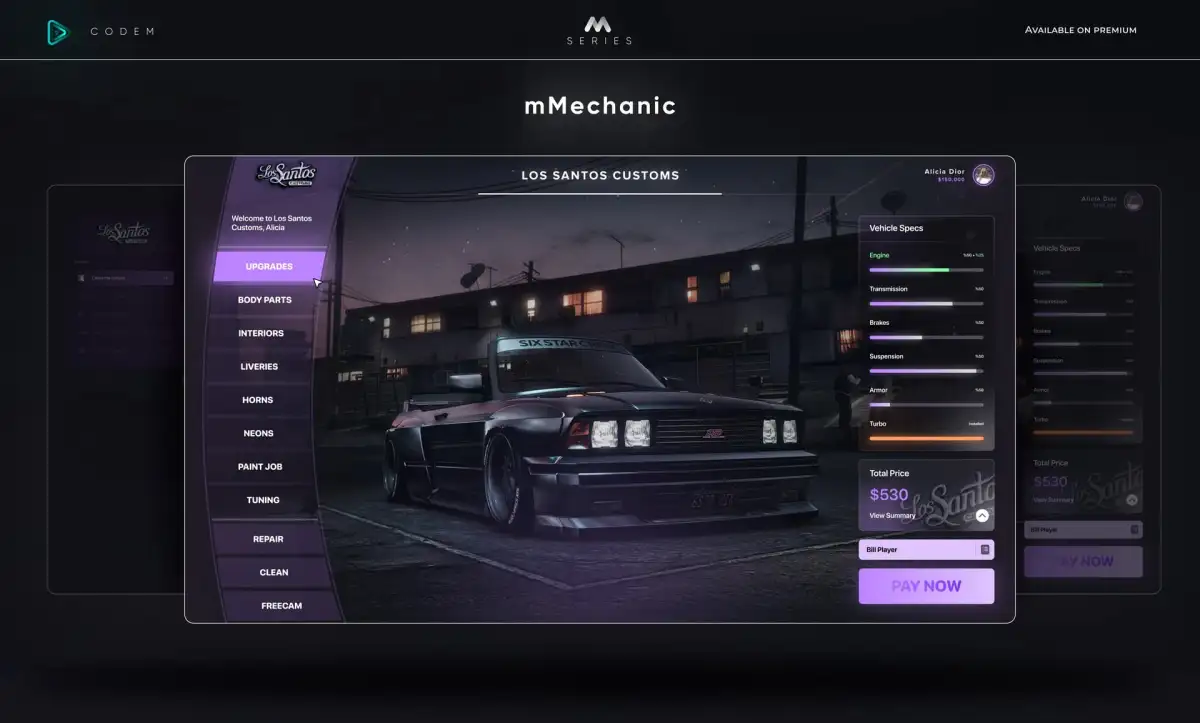 CodeM mMechanic Job — Advanced Mechanic Job System FiveM resource preview 2