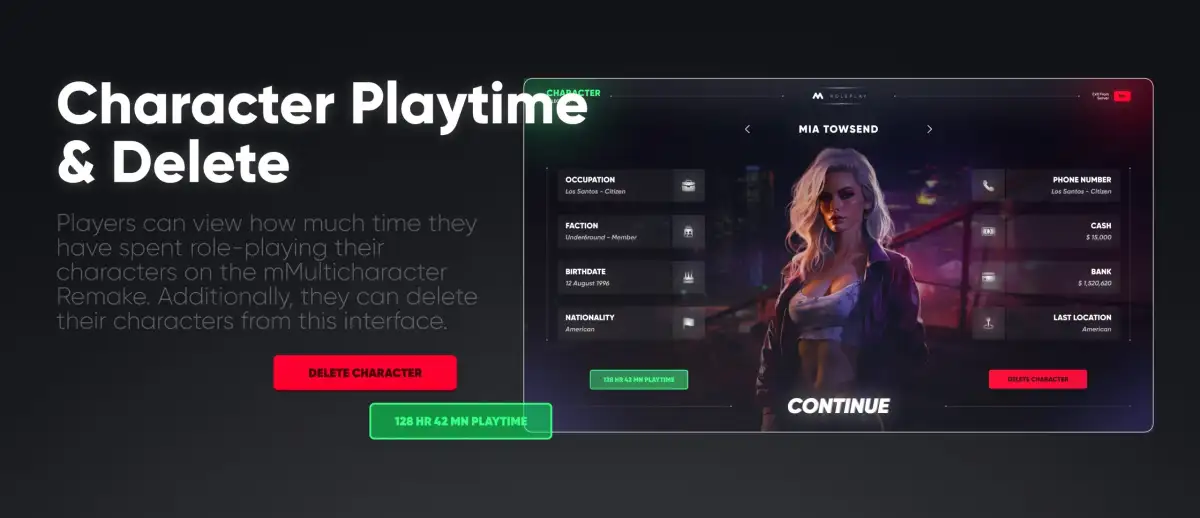CodeM mMultichar — Sistema Avançado de Múltiplos Personagens FiveM prévia do recurso 8