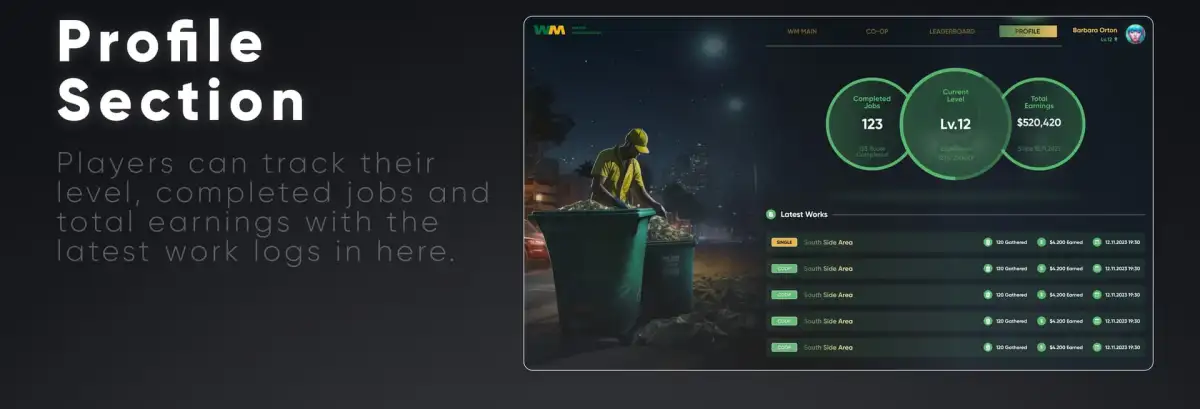 CodeM mGarbagejob — Job de Sanitation Co-Op Avancé FiveM aperçu de la ressource 8