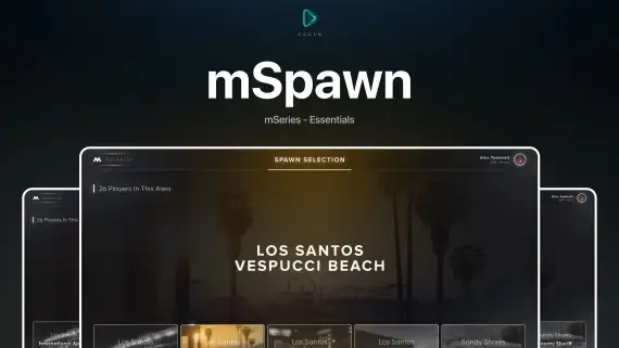 CodeM mSpawnSelector — Sélecteur d'emplacement de spawn FiveM aperçu de la ressource