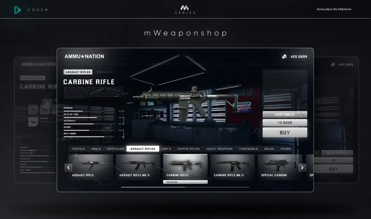 CodeM mWeaponshop FiveM aperçu de la ressource 3