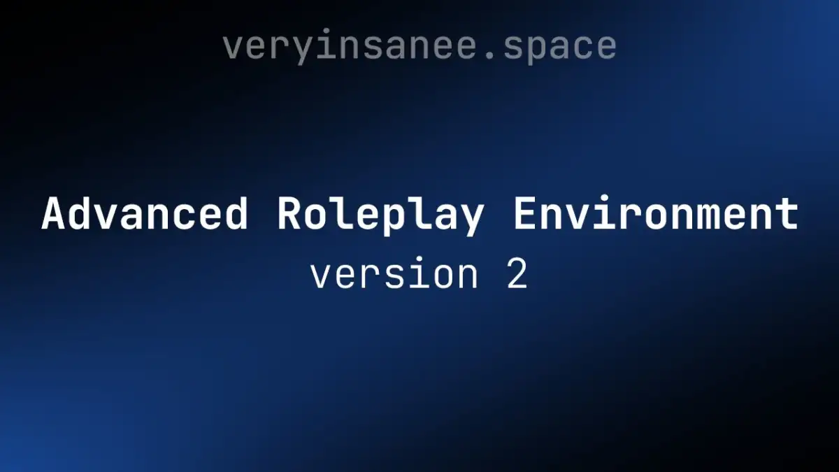 Advanced Roleplay Environment version 2 video preview title card