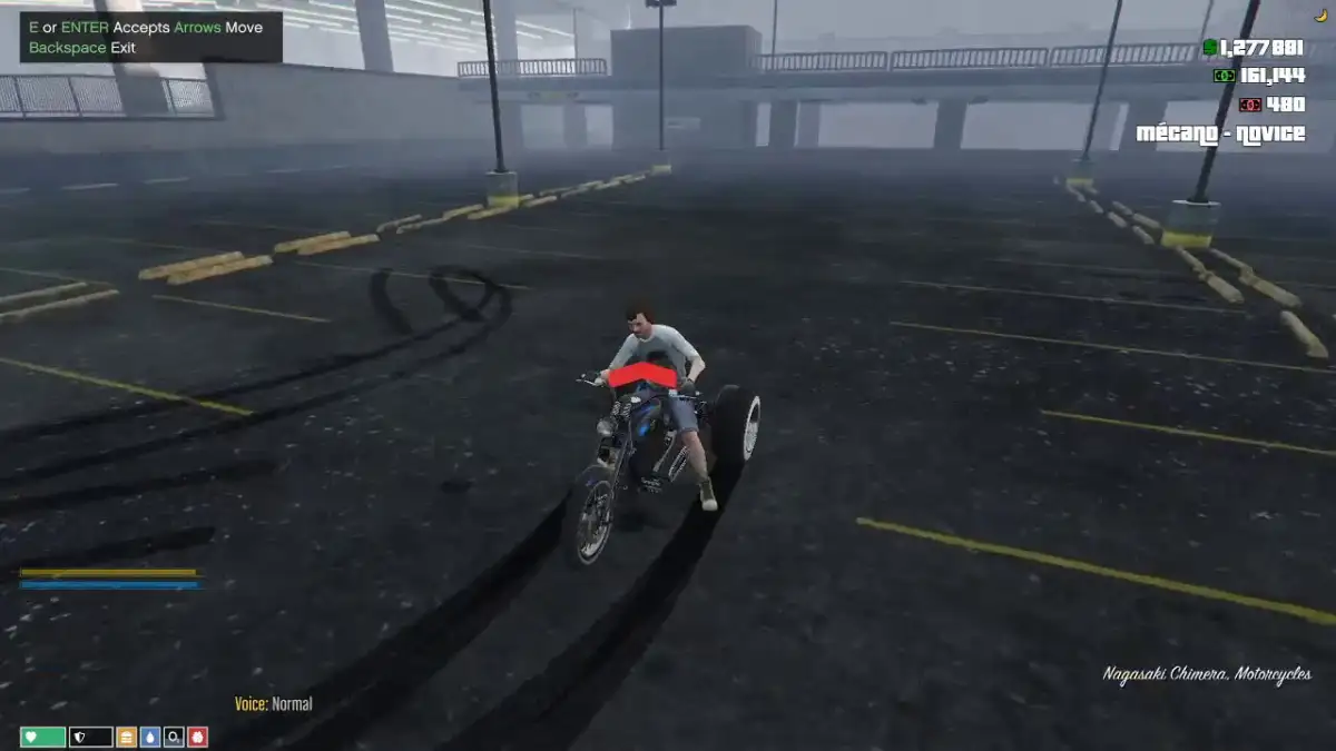 NoPixel Aperçu du gameplay du garage dans un parking souterrain