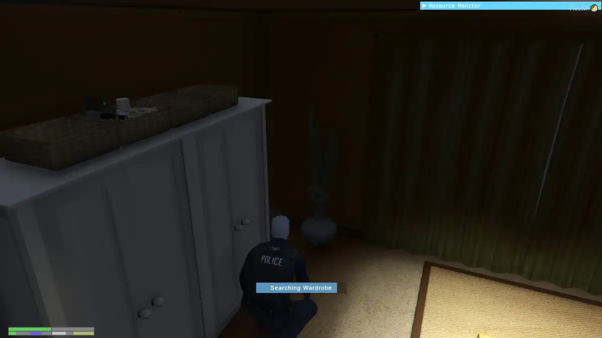 NoPixel HouseRobbery gameplay preview searching a wardrobe
