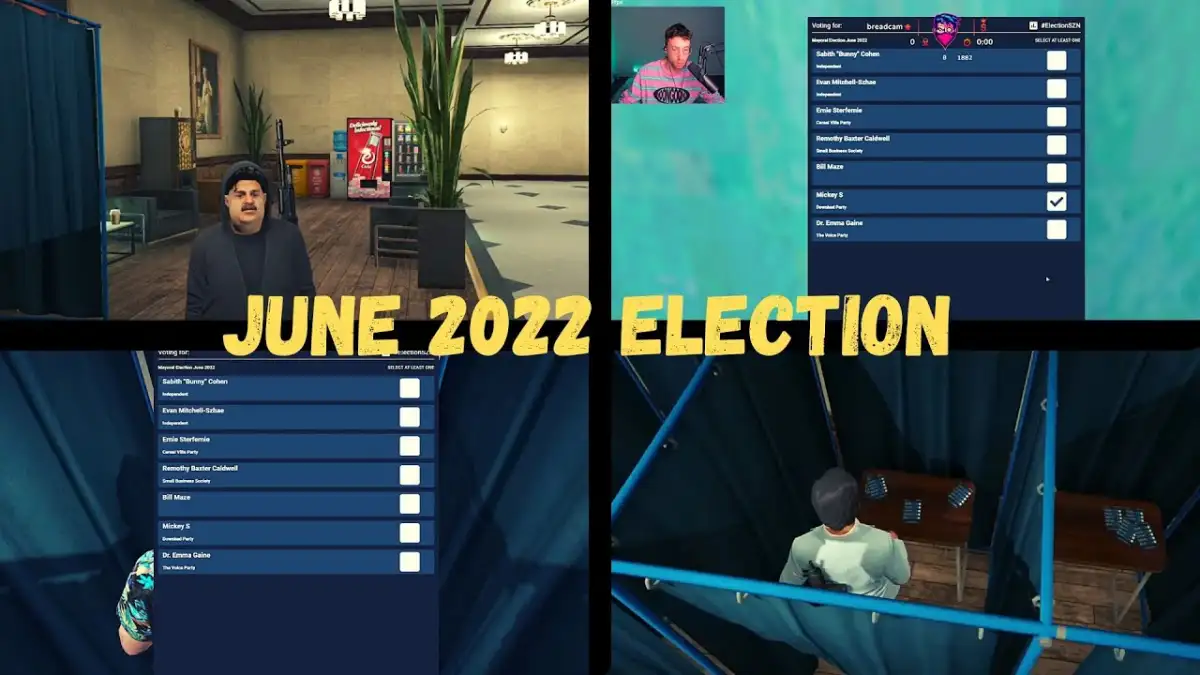 Aperçu vidéo du système de vote montrant l'interface d'élection en jeu