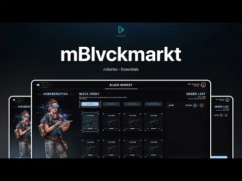 Prévia em vídeo do script do CodeM mBlackmarket FiveM blackmarket