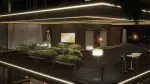 Salón en la azotea Skyline Reverie con Script de Negocios 10