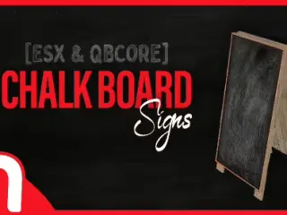 Chalk Board Signs (QB/ESX) FiveM resource preview