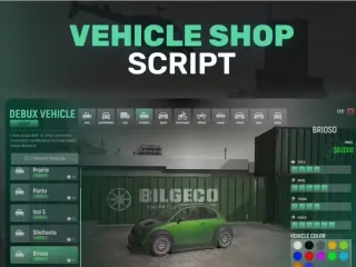 Vehicle Shop (DebuX) (QB/ESX) FiveM resource preview