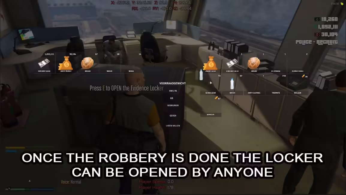 Cumplimiento de la ley: Armarios de pruebas FiveM vista previa del recurso 3