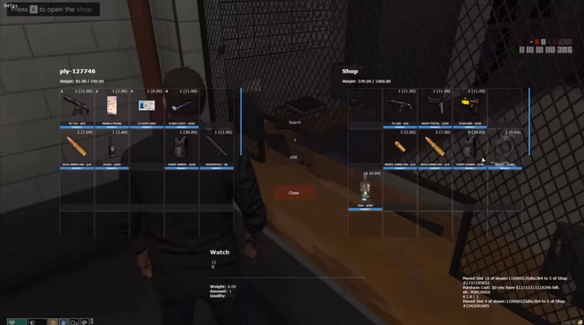 ESX NoPixel Script de servidor FiveM vista previa