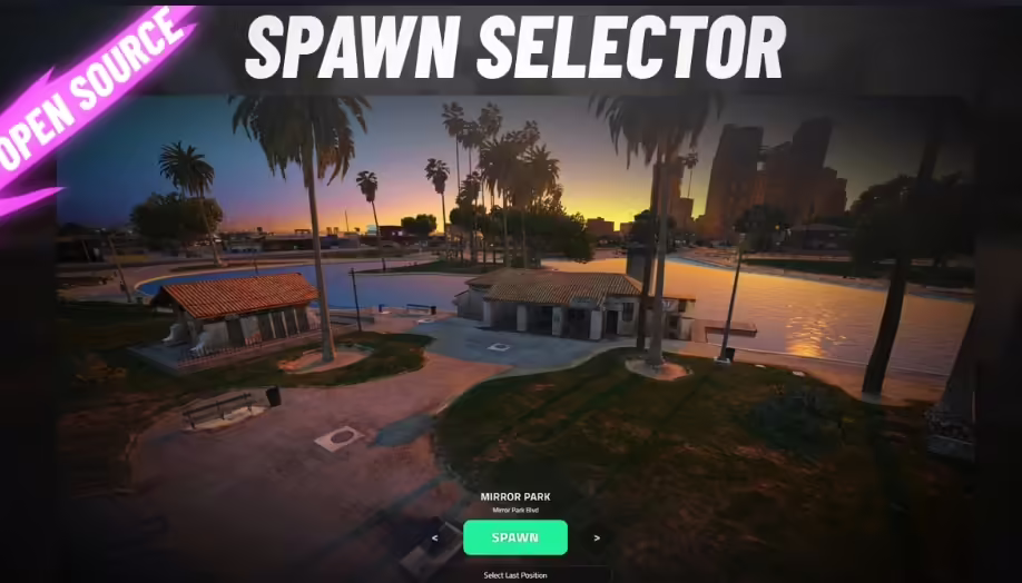 VMS SPAWNSELECTOR vista previa del recurso FiveM