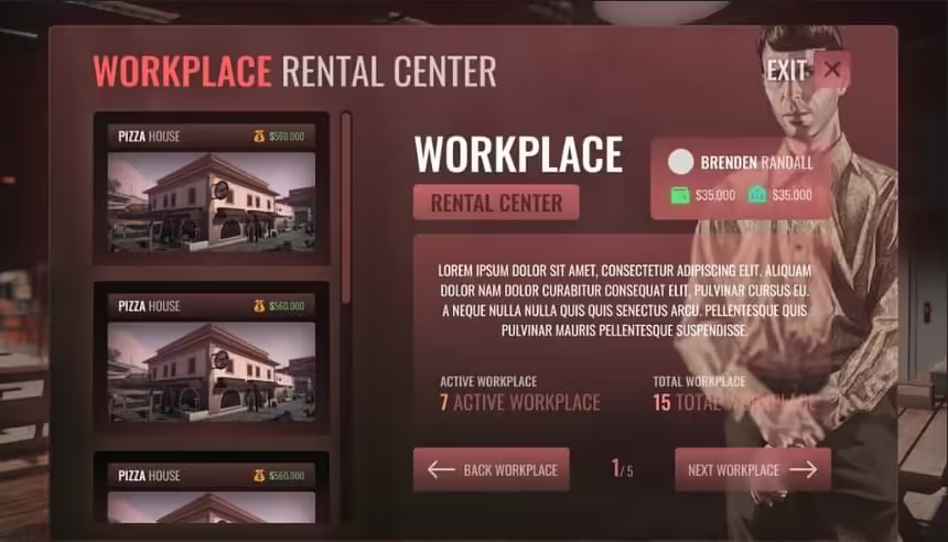 Aperçu de la ressource Workplace Script FiveM