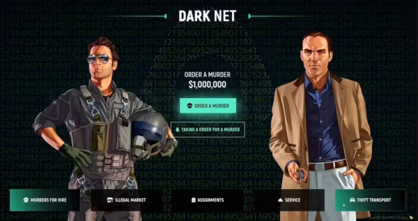 Prévia do recurso DarkNet Script FiveM
