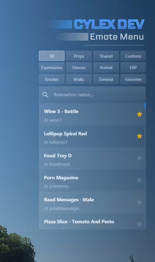 Menu d'animation (Emotes personnalisés, Danses) FiveM aperçu de la ressource 2