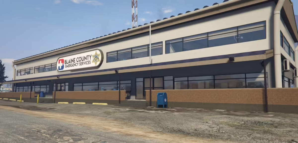 Prévia de recursos do Serviço de Emergência Médica e da Delegacia de Polícia de Sandy Shores (FiveM)