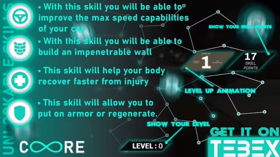 Core - Skill System FiveM recurso de visualização 3