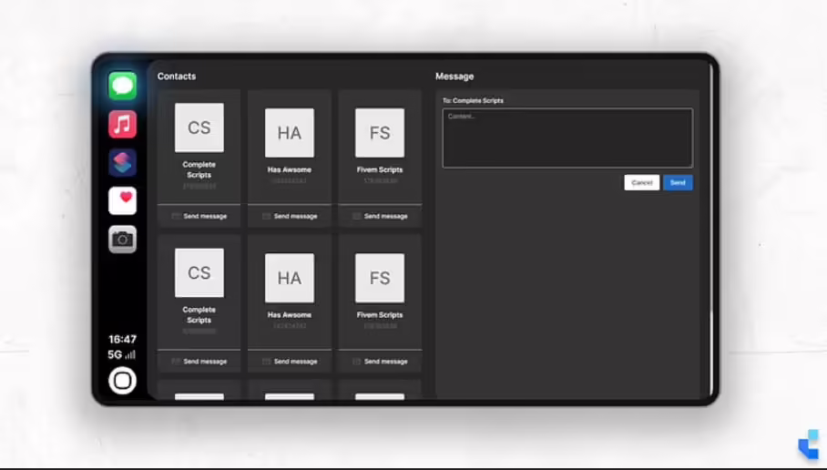 Visualização do recurso Complete Carplay (ESX) FiveM 2