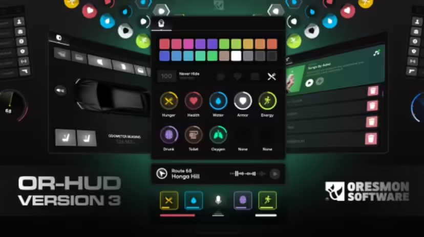 0R HUD V3 interface de personalização para FiveM