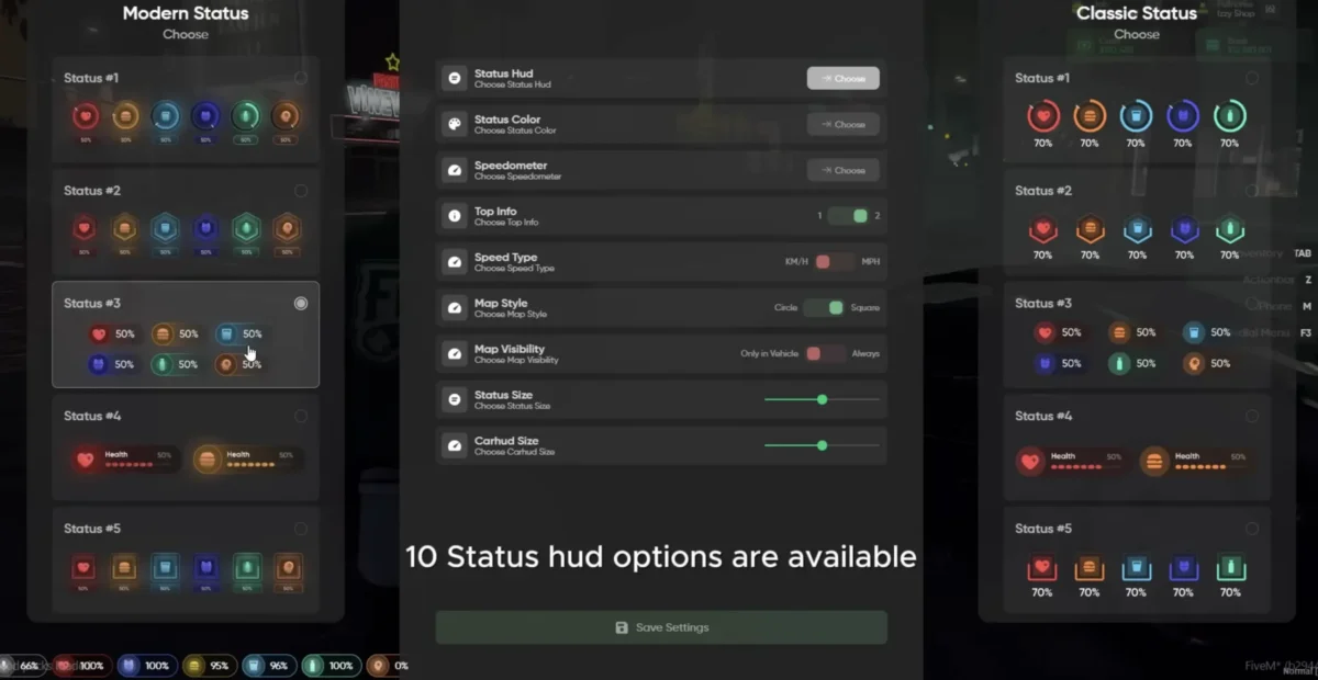 izzy HUD v5 FiveM vista previa del recurso 2