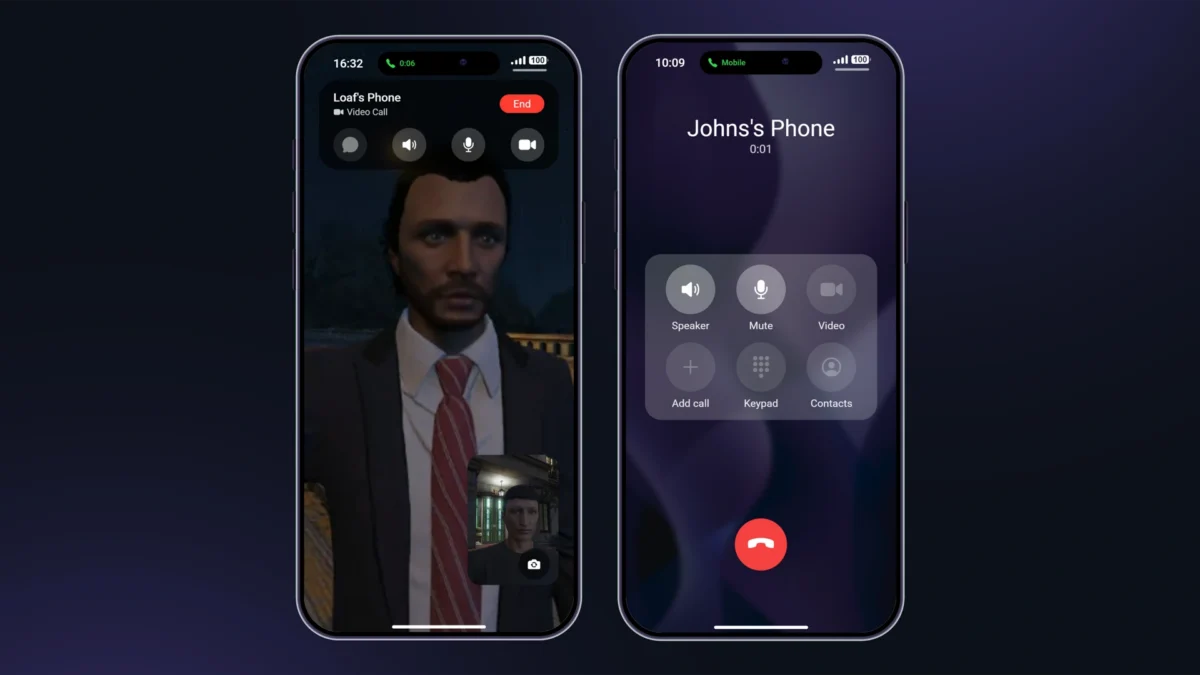 LB Phone v2 phone calls app interface