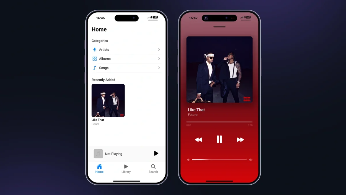 LB Phone v2 music app interface