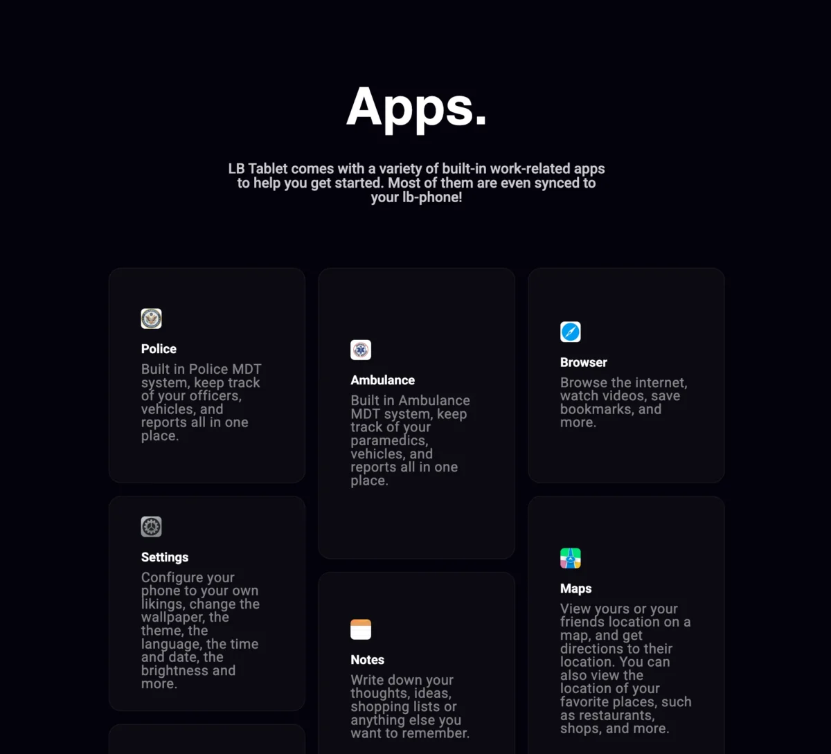Aperçu de la ressource LB Tablet FiveM 3