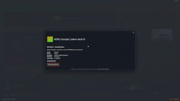 Visualização do recurso do Sistema de Lista Branca do ADN FiveM 2