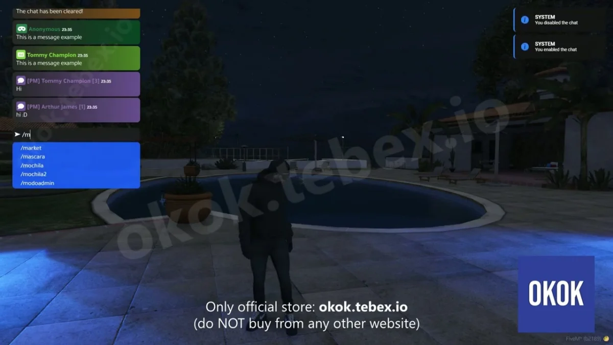 okok Chat V2 FiveM Ressourcen Vorschau 8