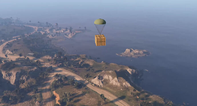 IC3D Airdrops for FiveM: Free Release, Dependencies and Loot Checks Parachute supply crate over Cayo Perico