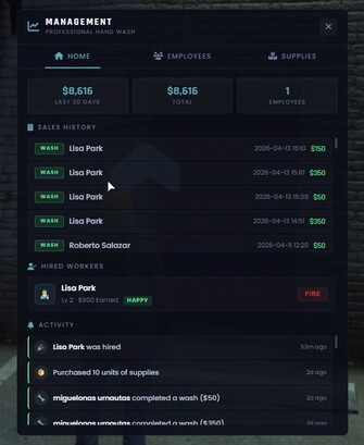 Forge Car Wash pour FiveM : offre gratuite, installation et équilibre Lavage de voitures | Système d'entreprise, Employés PNJ et Mini-jeu réaliste | ESX & QB-Core