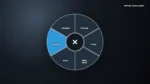 Aperçu du menu radial NoPixel UI avec des secteurs pour les véhicules, général, les émoticônes, les clés, le style de marche et plus encore.