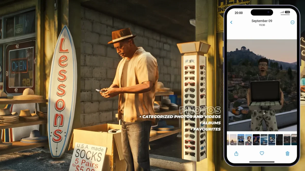 LB Phone v2 photo gallery shown in the official product video