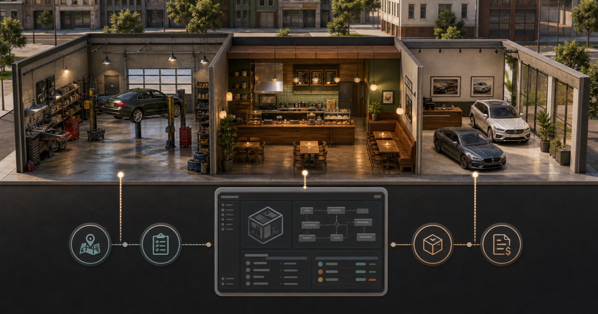FiveM Geschäftsinterieur mit Job-, Inventar- und Abrechnungskonfigurationspanels