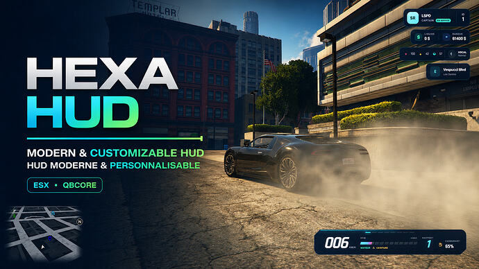 Hexa HUD – Modernes, anpassbares HUD